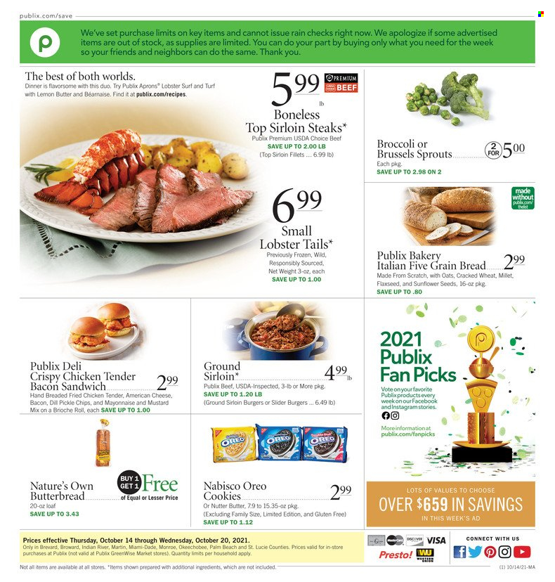 Publix ad - 10/14/2021 - 10/20/2021. Page 1