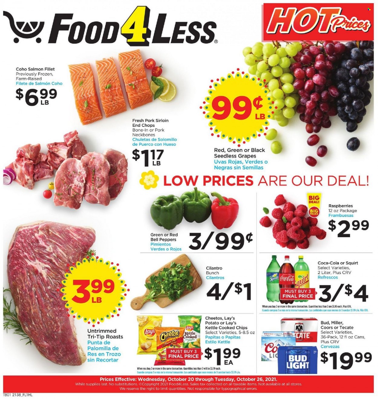 Food 4 Less ad - 10/20/2021 - 10/26/2021. Page 1