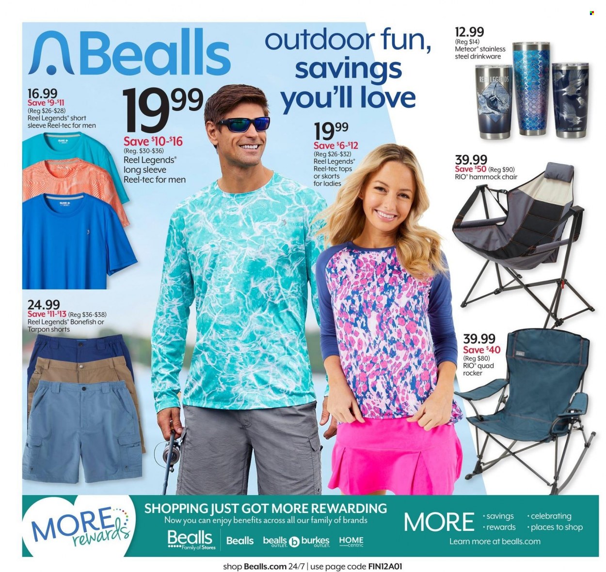 thumbnail - Bealls Florida Flyer - 10/20/2021 - 10/26/2021 - Sales products - Reel Legends, shorts. Page 1.