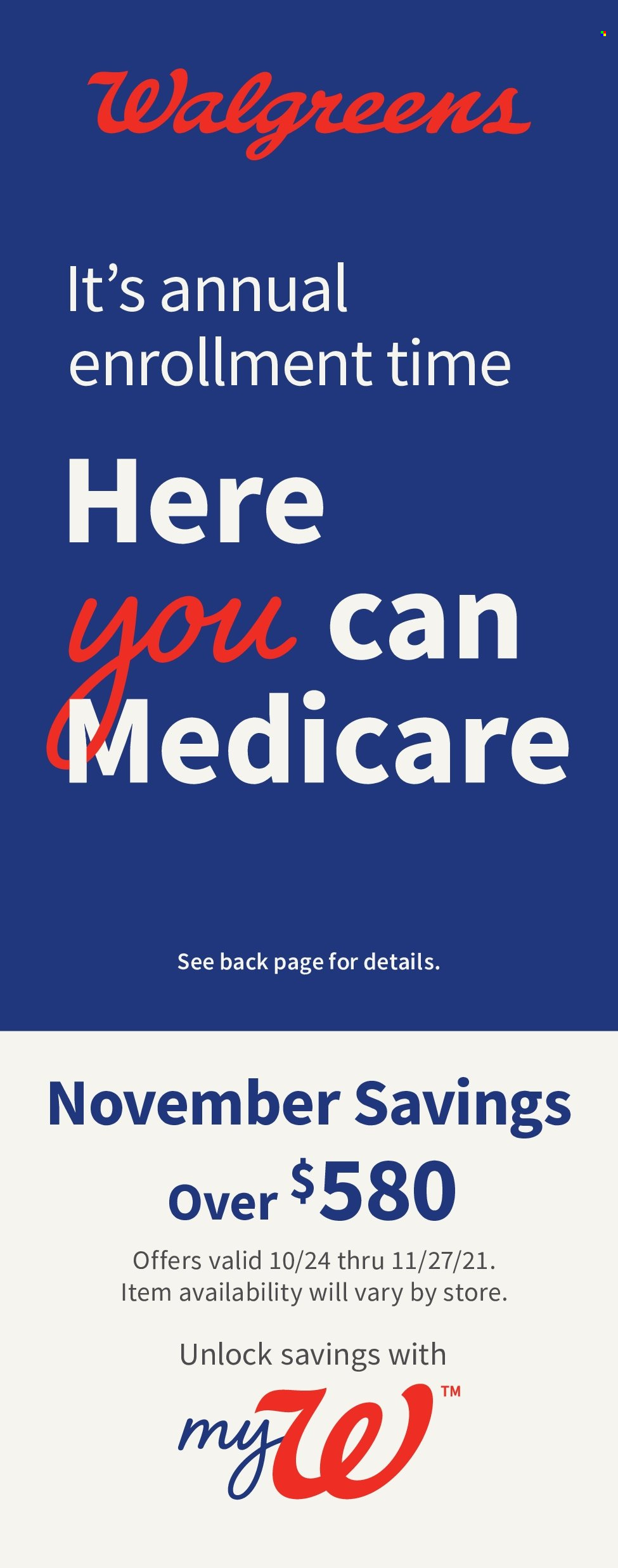 Walgreens ad - 10/24/2021 - 11/27/2021. Page 1