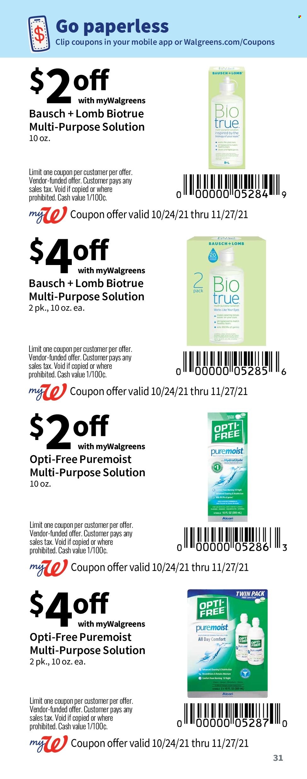 Walgreens ad - 10/24/2021 - 11/27/2021. Page 32