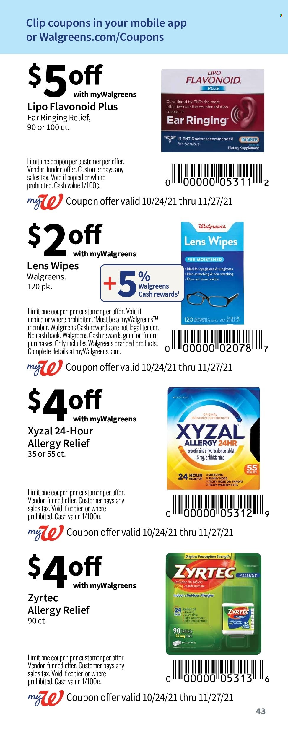 Walgreens ad - 10/24/2021 - 11/27/2021. Page 44