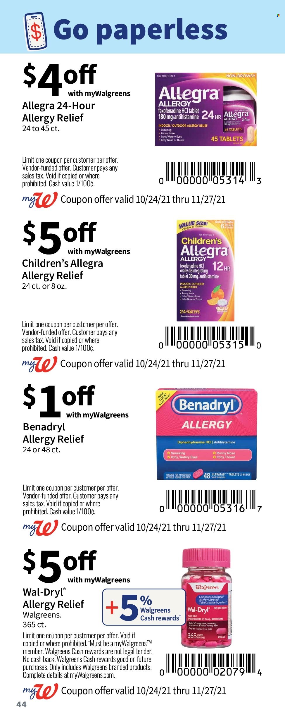 Walgreens ad - 10/24/2021 - 11/27/2021. Page 45
