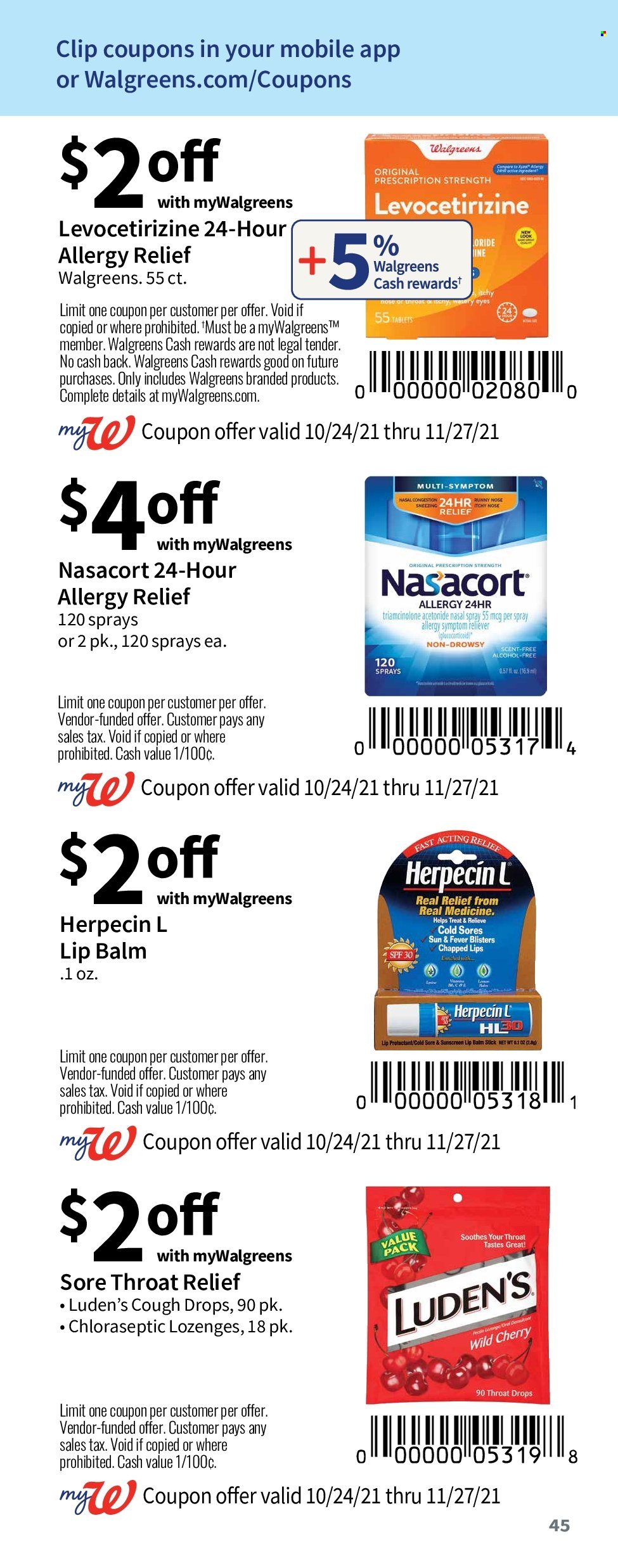 Walgreens ad - 10/24/2021 - 11/27/2021. Page 46