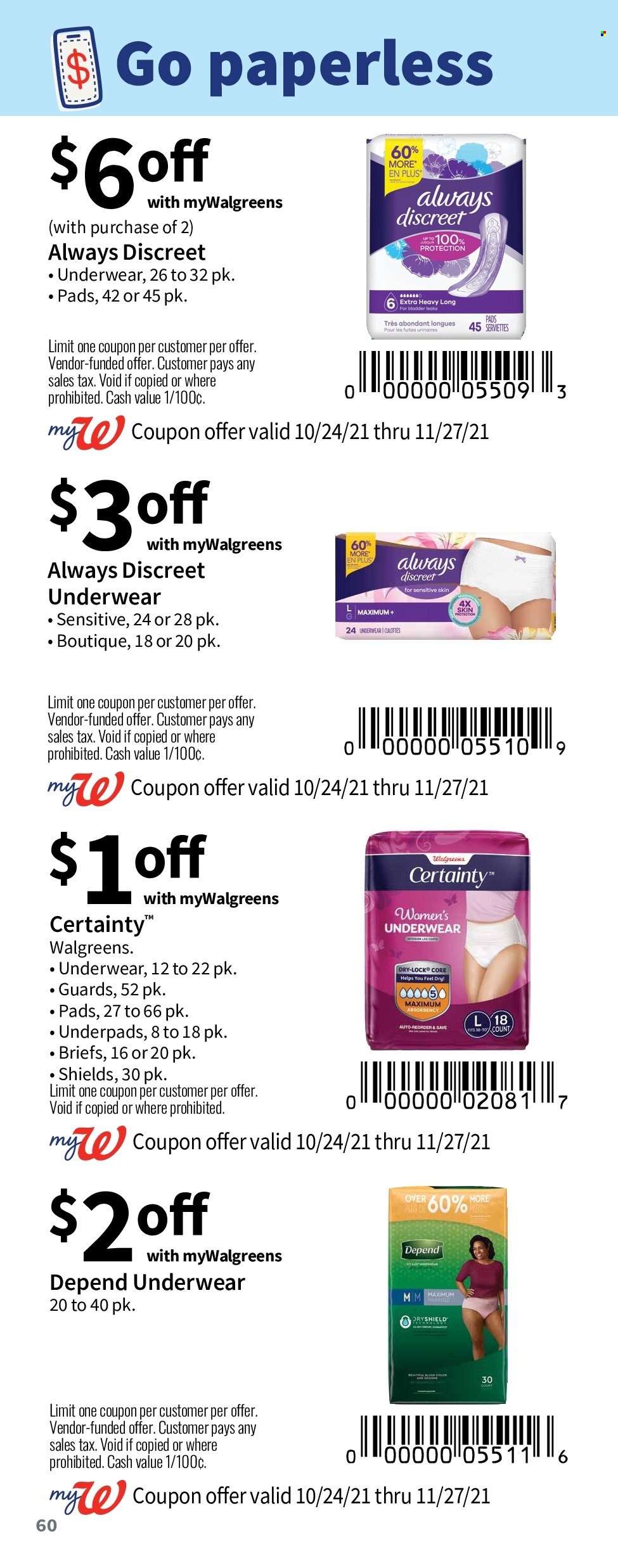 Walgreens ad - 10/24/2021 - 11/27/2021. Page 61