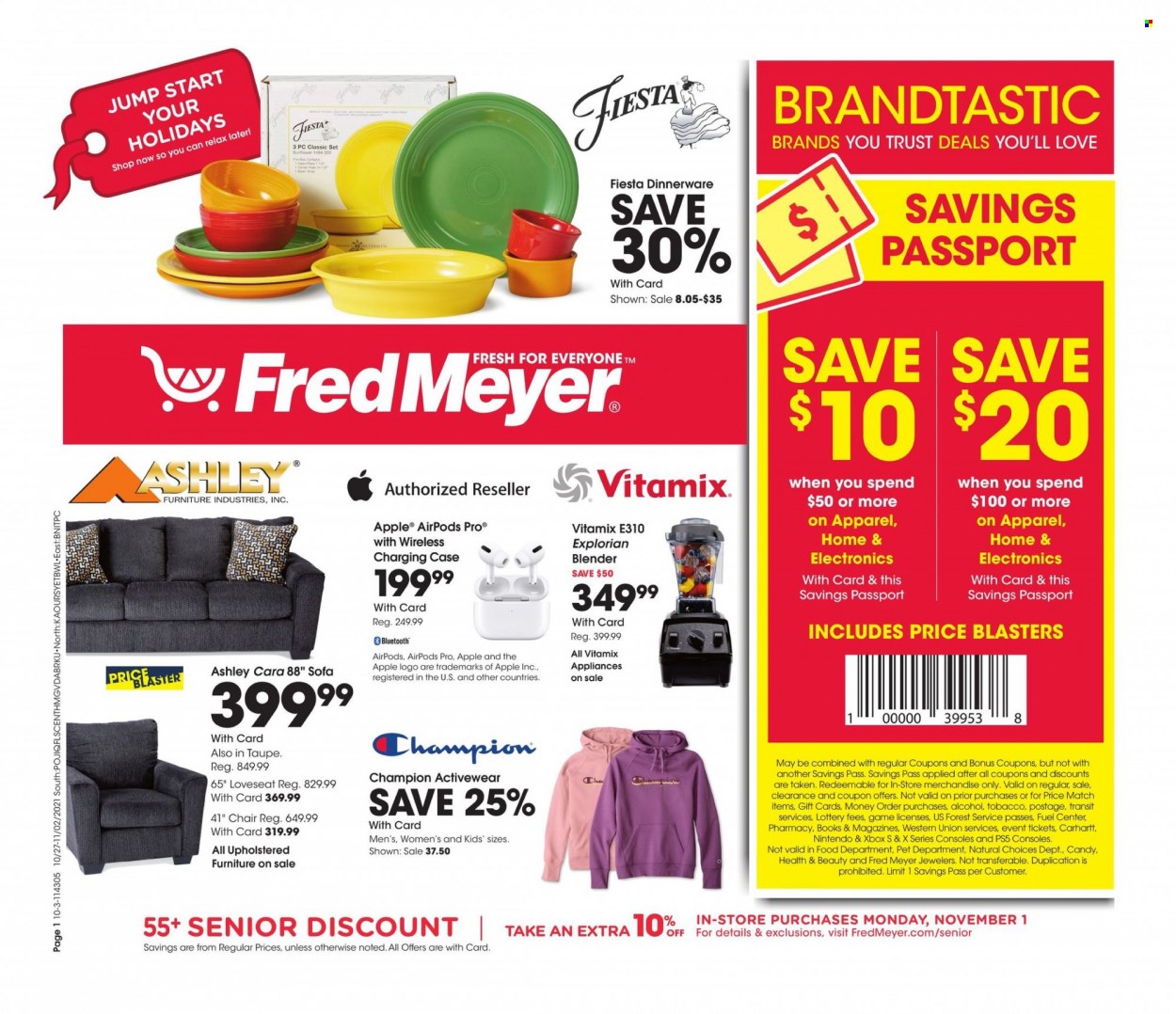 Fred Meyer ad - 10/27/2021 - 11/02/2021. Page 1