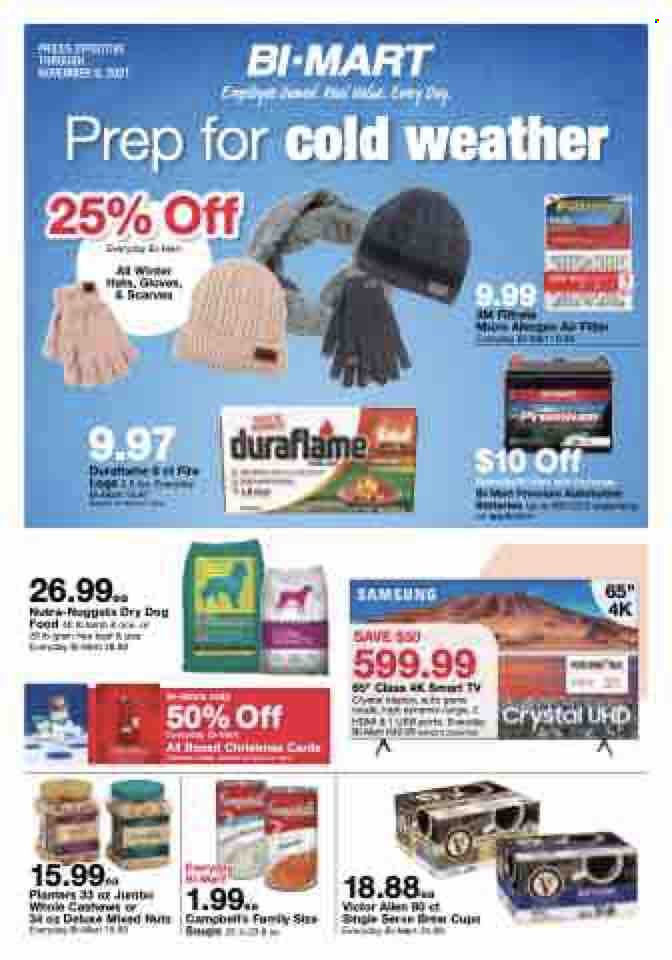 thumbnail - Bi-Mart Flyer - 10/26/2021 - 11/09/2021 - Sales products - TV. Page 1.