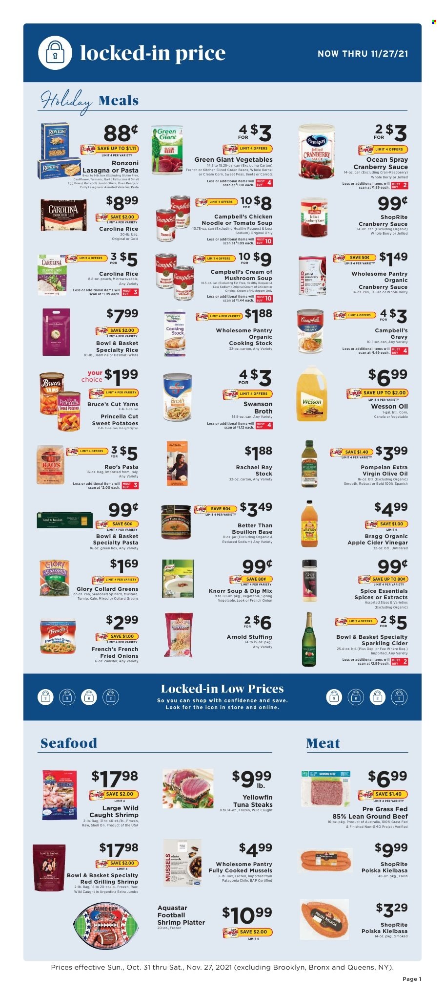 ShopRite ad - 10/31/2021 - 11/27/2021. Page 1