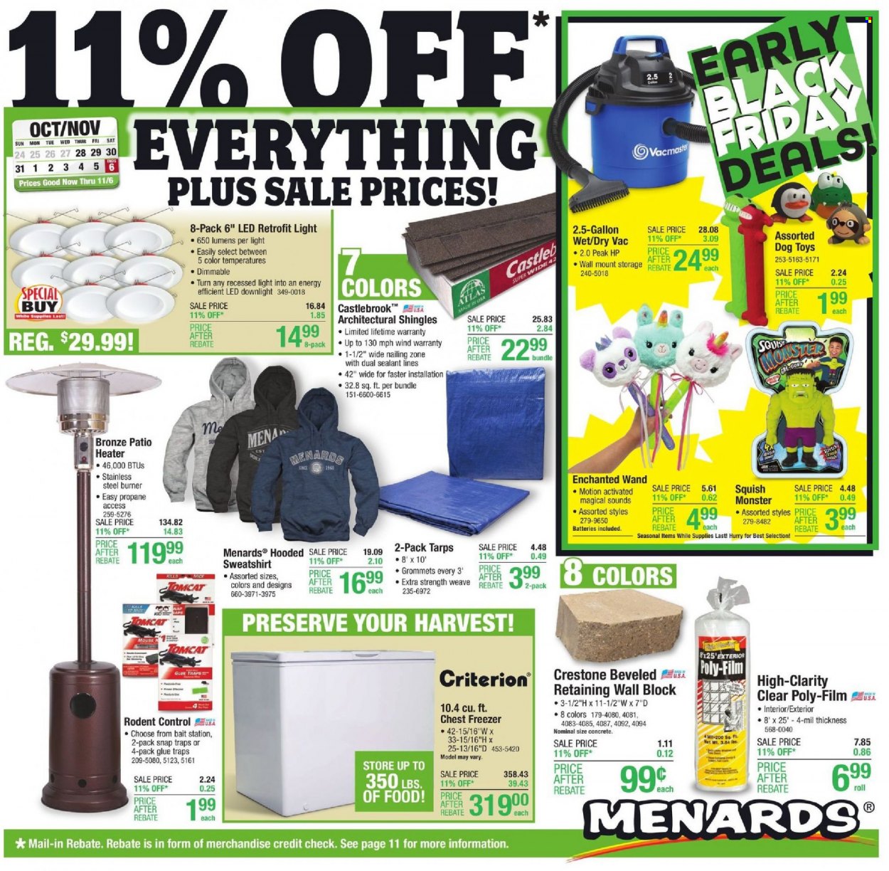 Menards ad - 10/28/2021 - 11/06/2021. Page 1