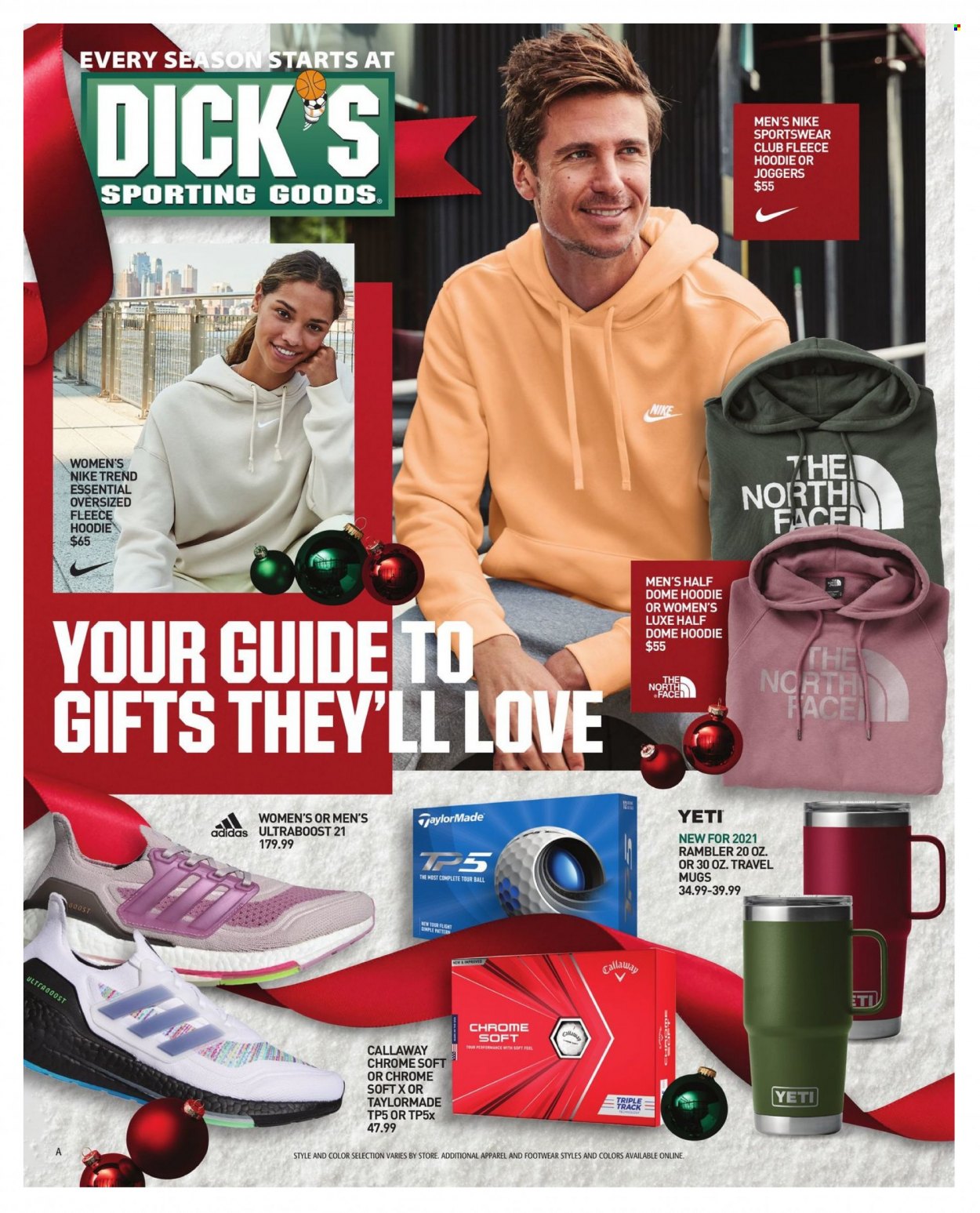 thumbnail - DICK'S Flyer - 10/28/2021 - 11/13/2021 - Sales products - Adidas, Callaway, Nike, hoodie, joggers, travel mug. Page 1.