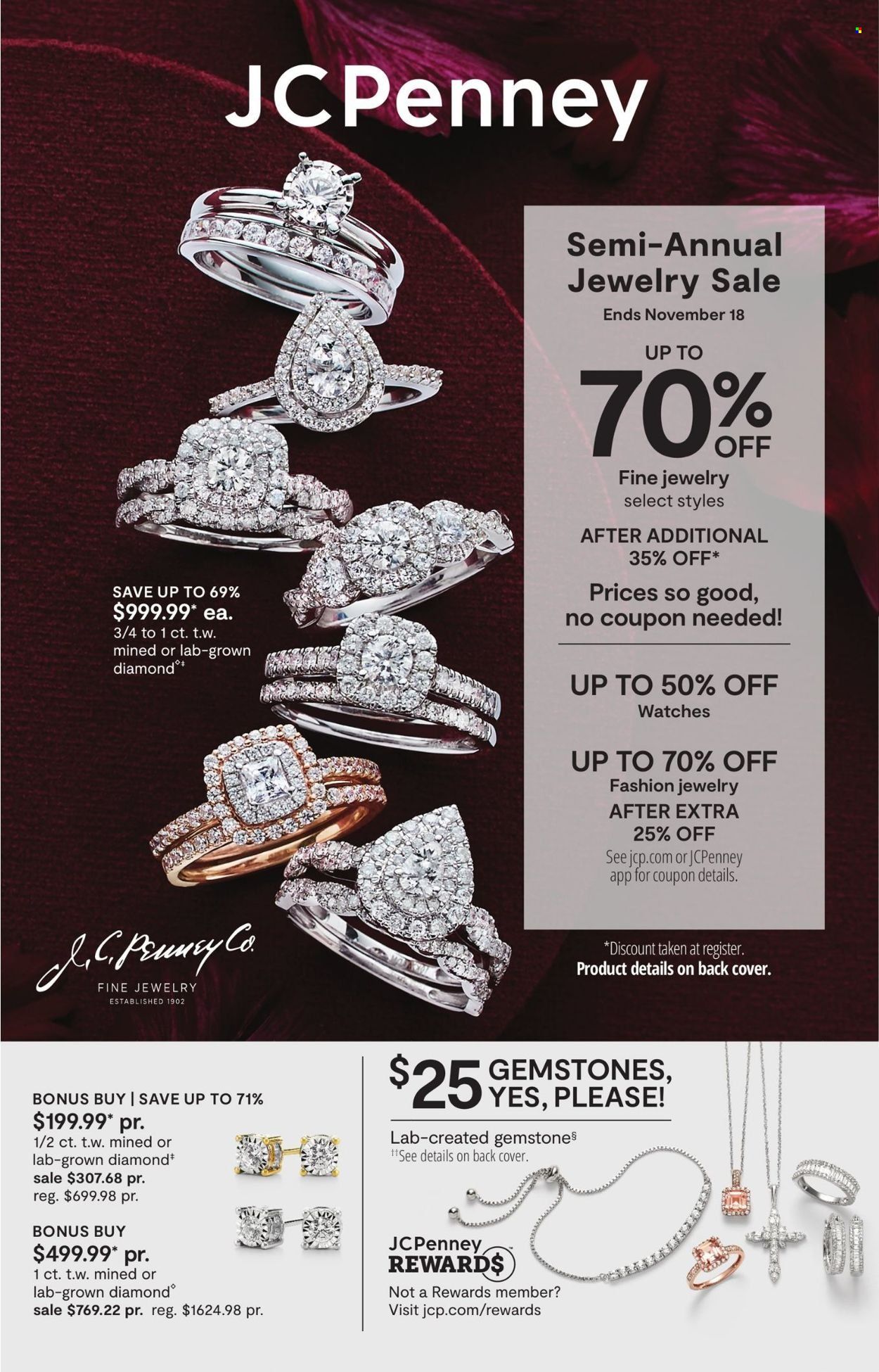 thumbnail - JCPenney Flyer - 10/28/2021 - 11/18/2021 - Sales products - watch, jewelry. Page 1.