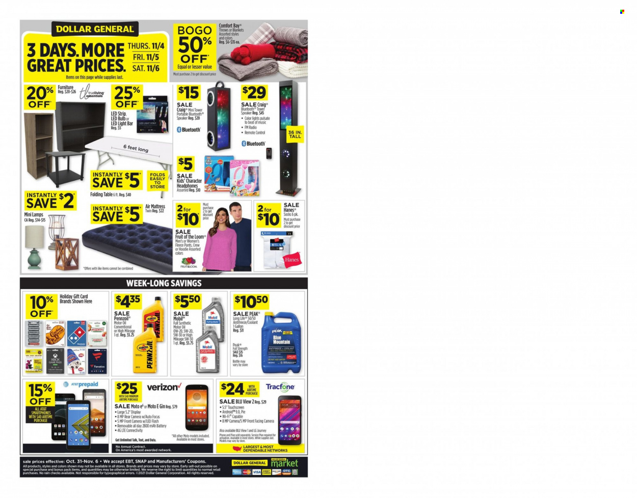 Dollar General ad - 10/31/2021 - 11/06/2021. Page 2
