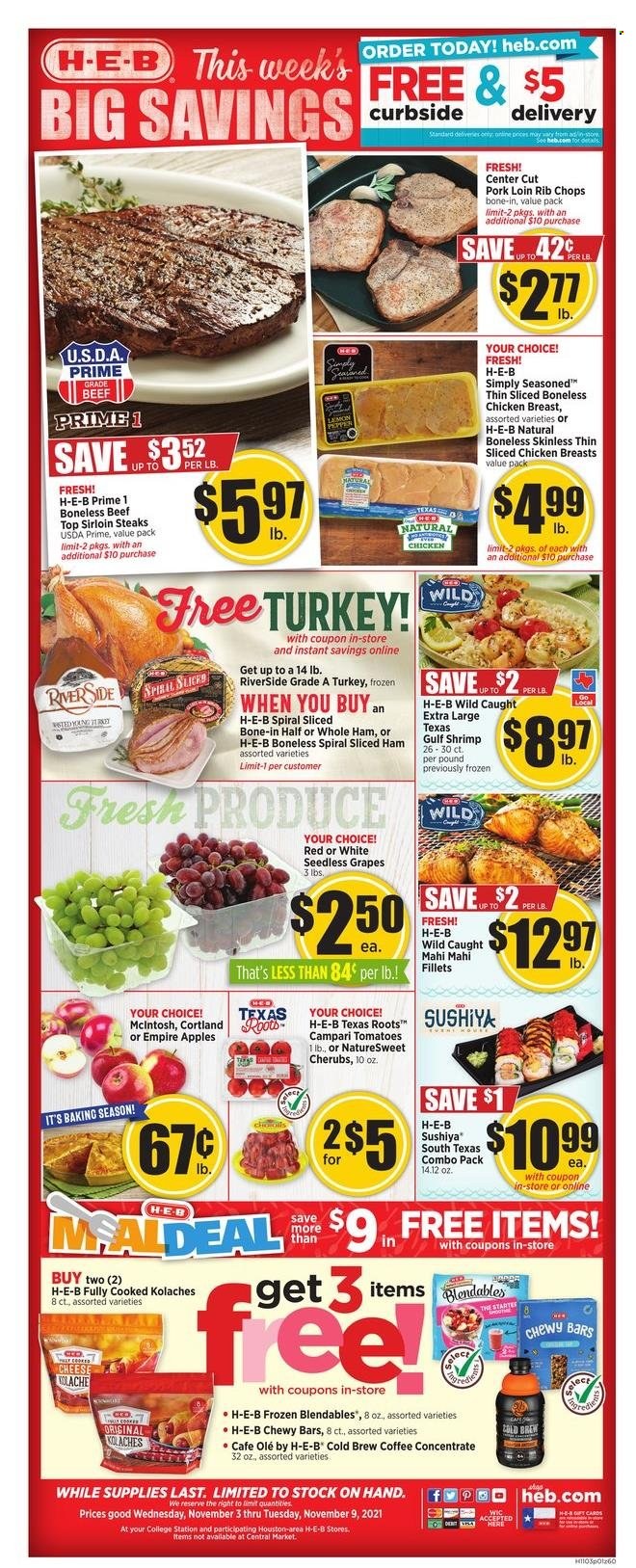 H-E-B ad - 11/03/2021 - 11/09/2021. Page 1