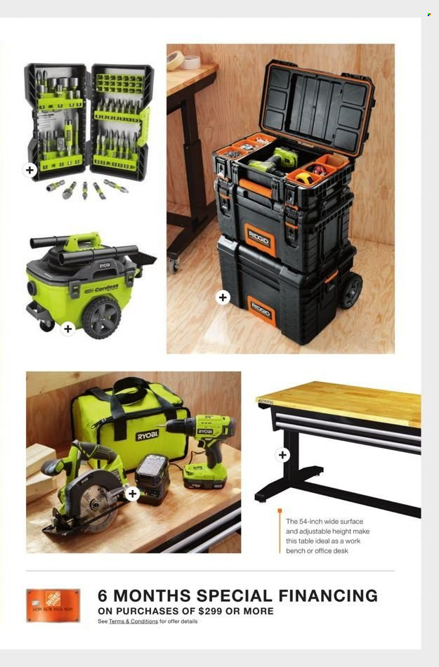 thumbnail - The Home Depot Flyer - 11/04/2021 - 12/25/2021 - Sales products - table, work bench. Page 45.