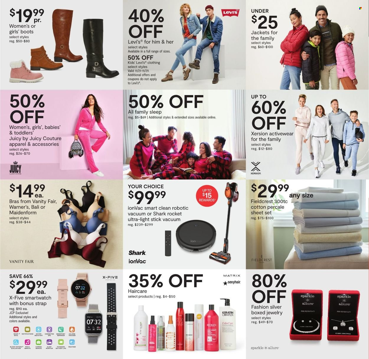 thumbnail - JCPenney Flyer - 11/19/2021 - 11/28/2021 - Sales products - boots, keratin, jacket, Levi's, jewelry, bra. Page 2.