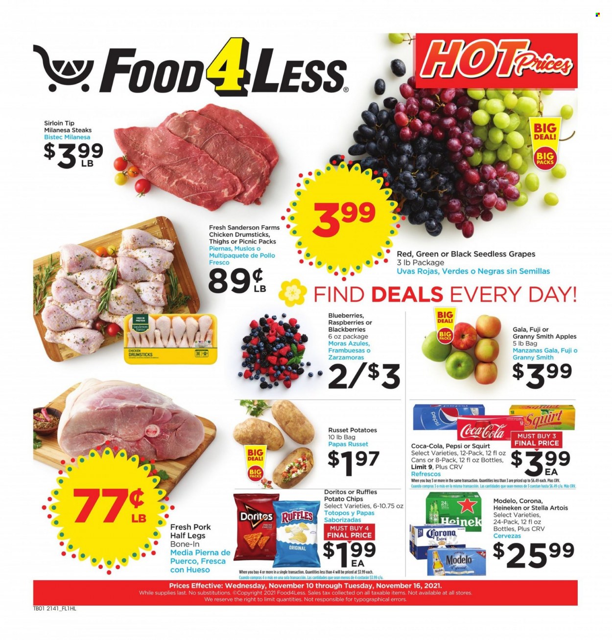 Food 4 Less ad - 11/10/2021 - 11/16/2021. Page 1