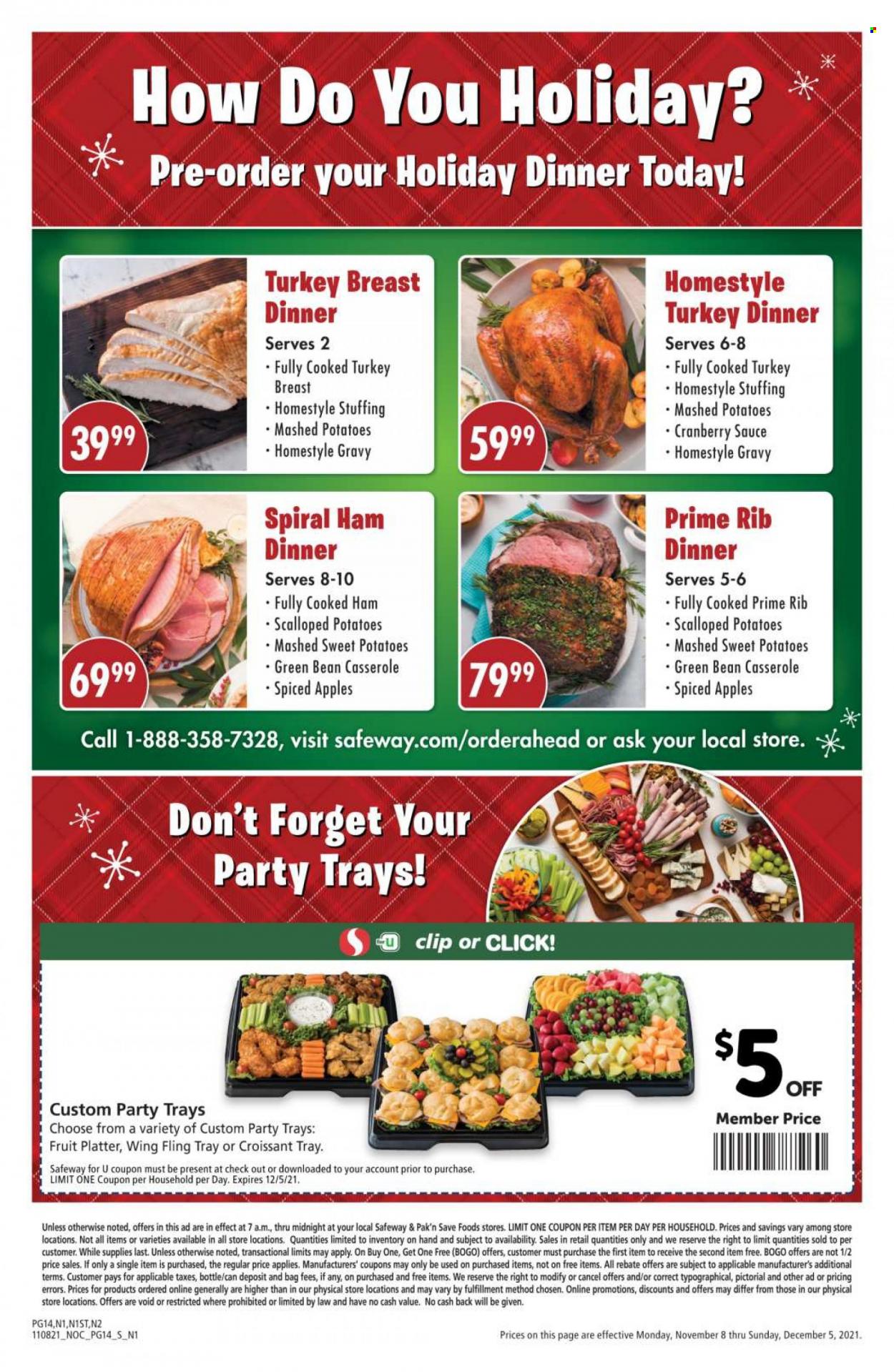 Safeway ad - 11/08/2021 - 12/05/2021. Page 14