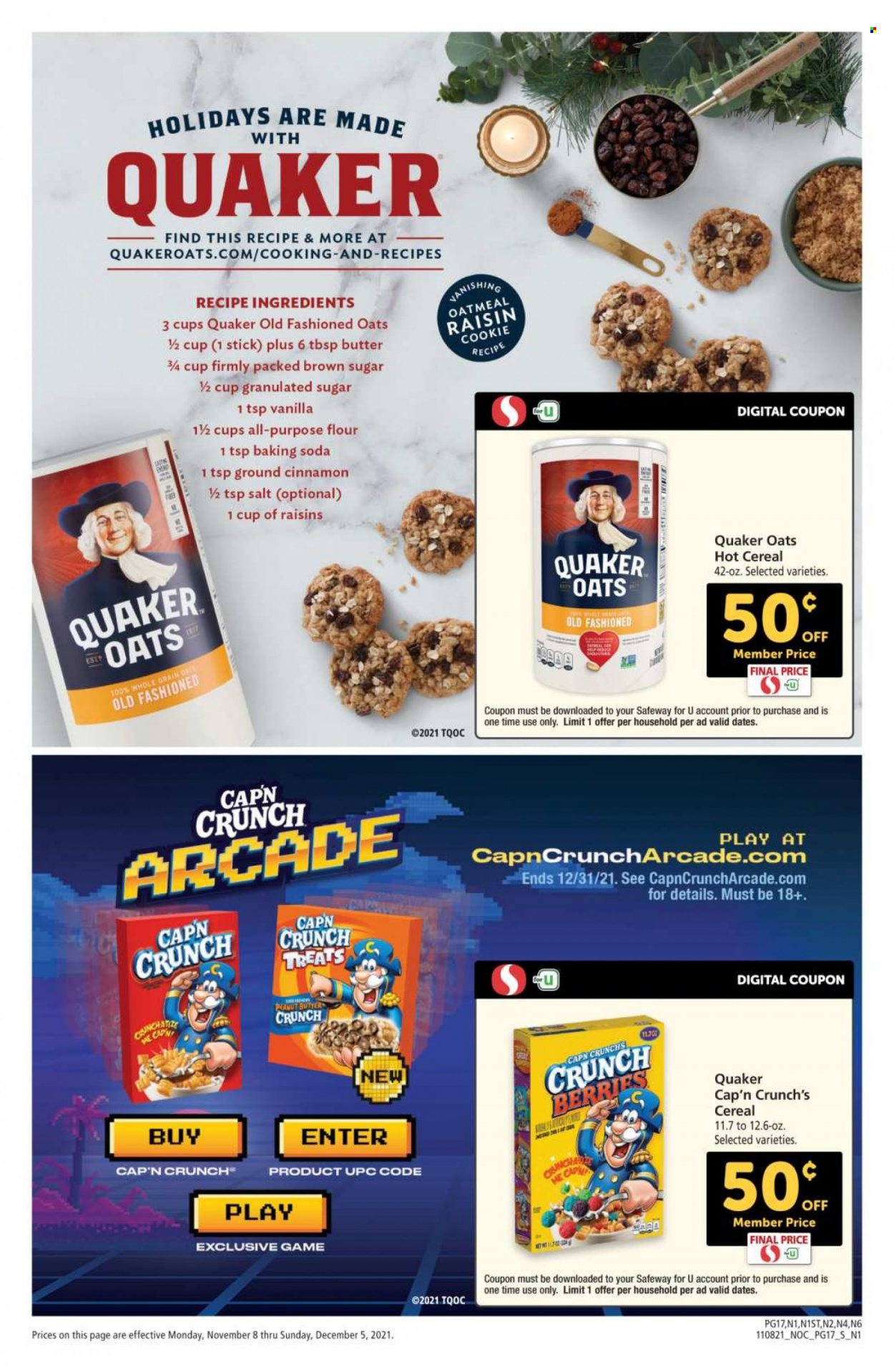 Safeway ad - 11/08/2021 - 12/05/2021. Page 17
