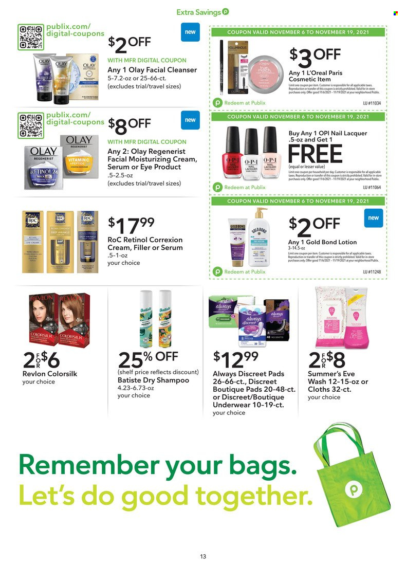 Publix ad - 11/06/2021 - 11/19/2021. Page 13