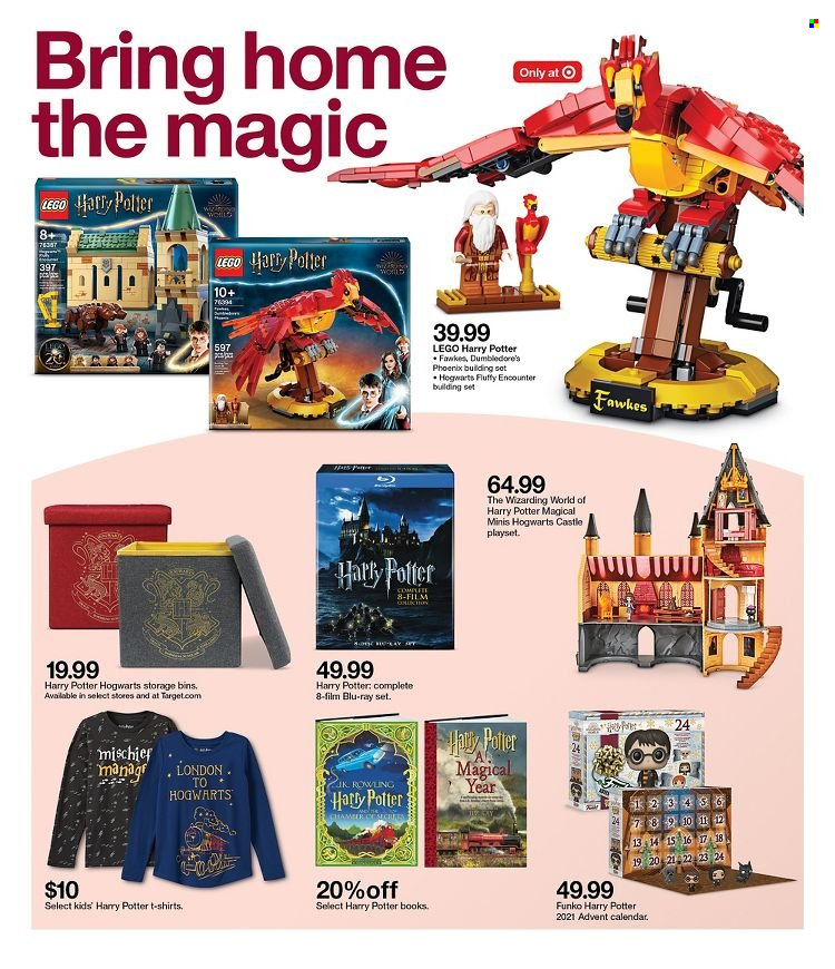 thumbnail - Target Flyer - 11/14/2021 - 11/20/2021 - Sales products - advent calendar, Target, Harry Potter, calendar, Hogwarts, book, Blu-ray, t-shirt, building set, LEGO, LEGO Harry Potter, play set. Page 36.