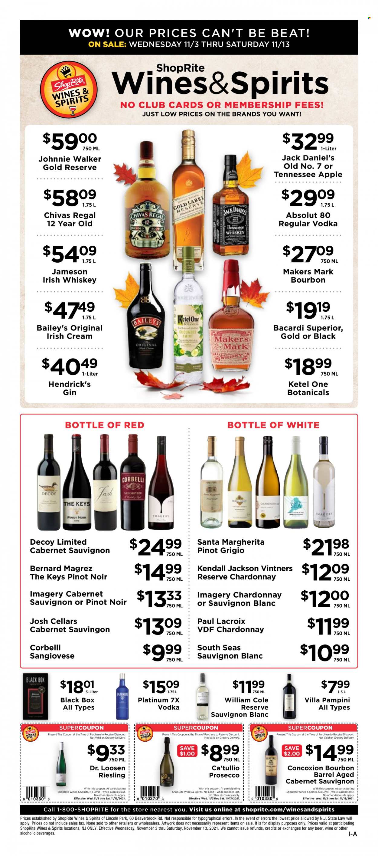 ShopRite ad - 11/03/2021 - 11/13/2021. Page 1