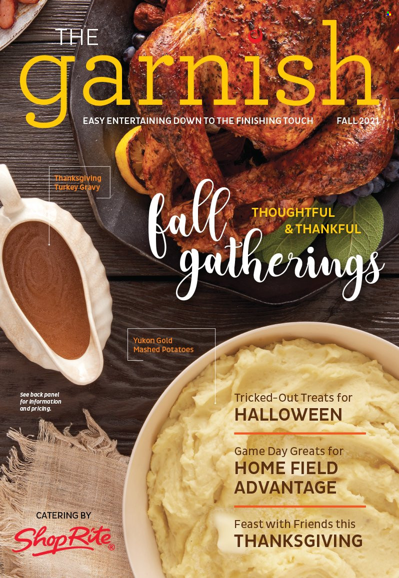 thumbnail - ShopRite Flyer - Sales products - mashed potatoes, turkey gravy. Page 1.