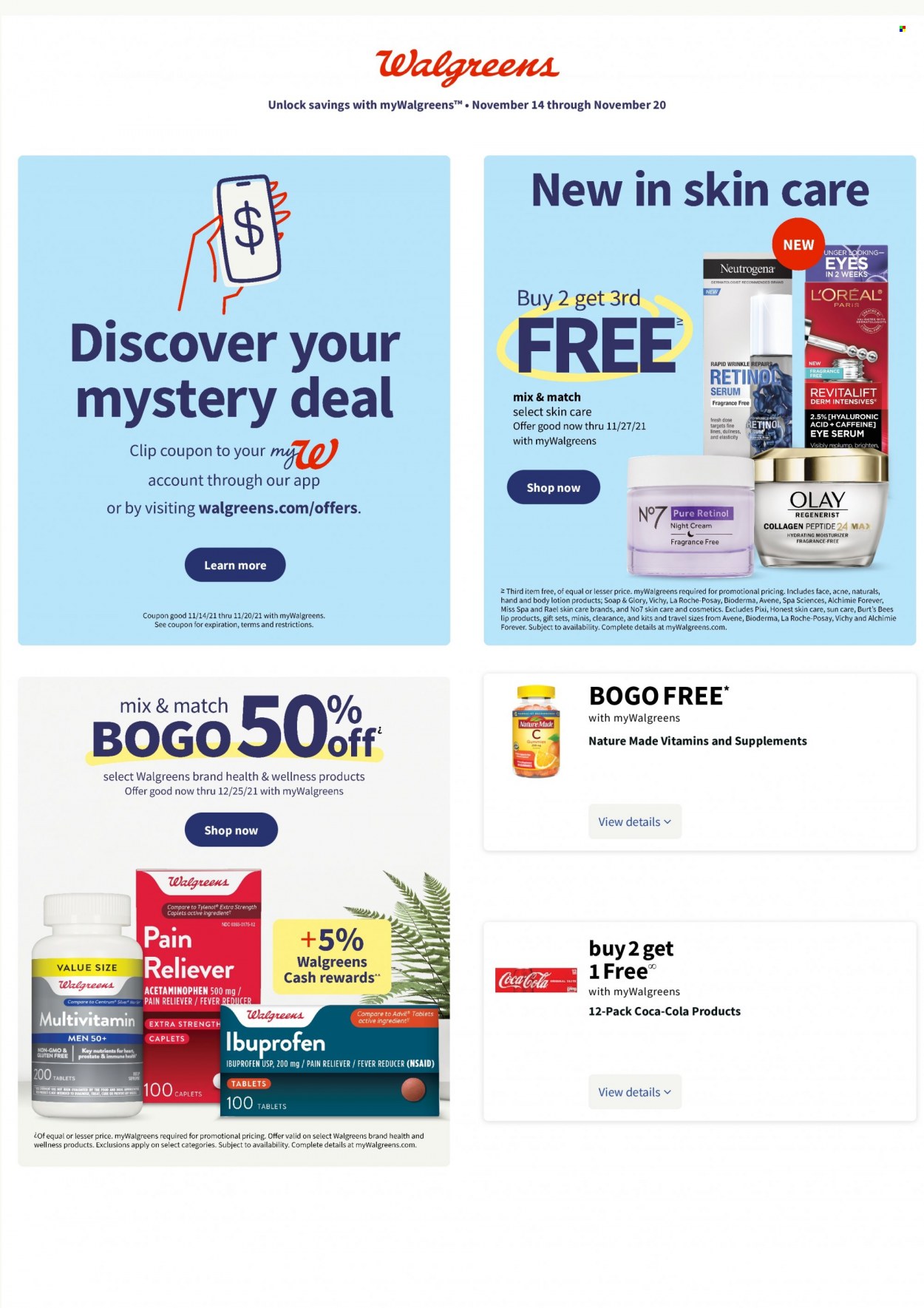 Walgreens ad - 11/14/2021 - 11/20/2021. Page 1