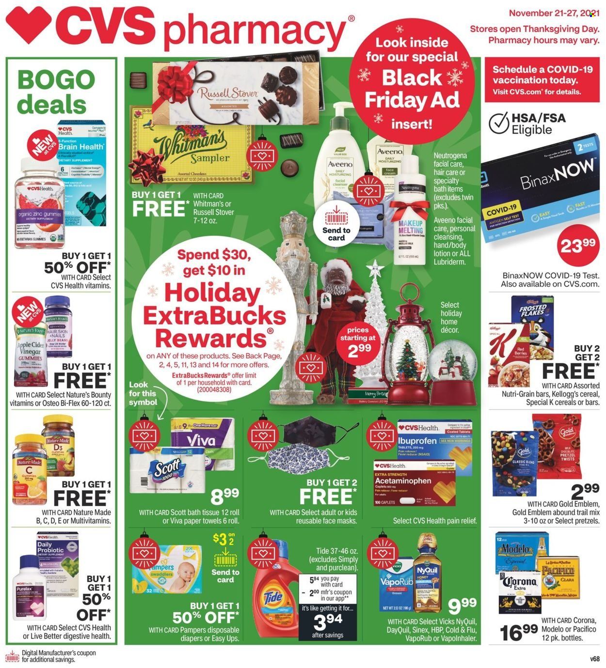 CVS Pharmacy ad - 11/21/2021 - 11/27/2021. Page 1
