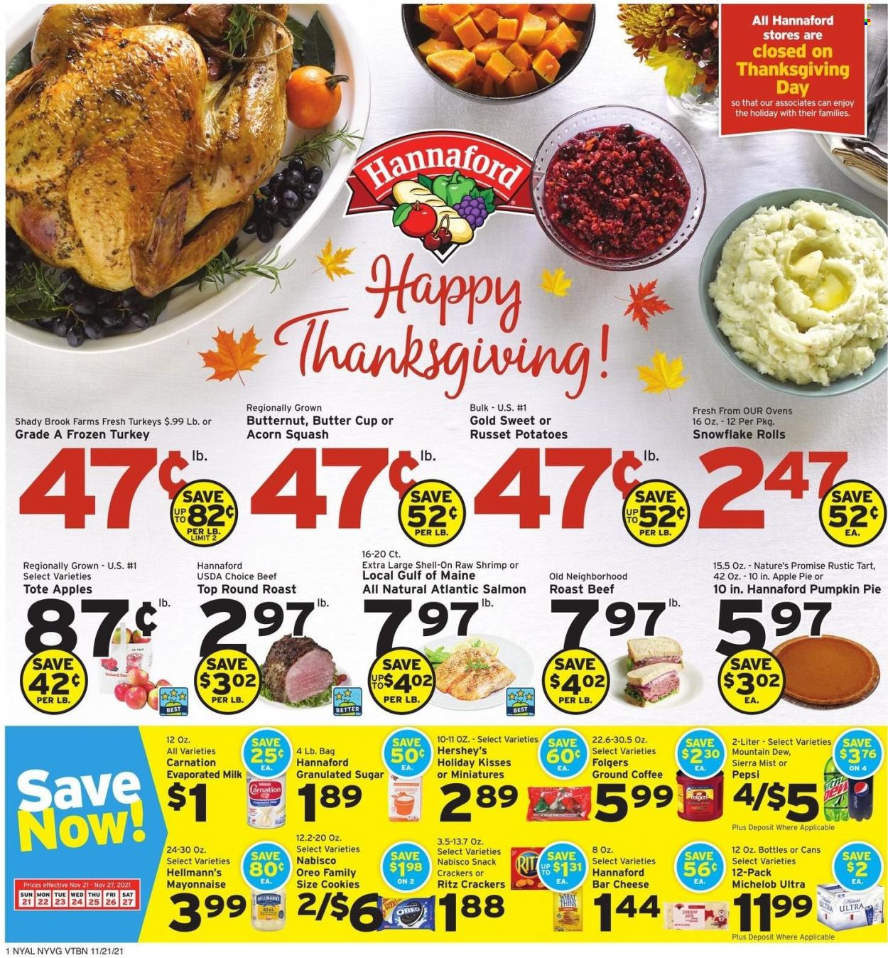 Hannaford ad - 11/21/2021 - 11/27/2021. Page 1