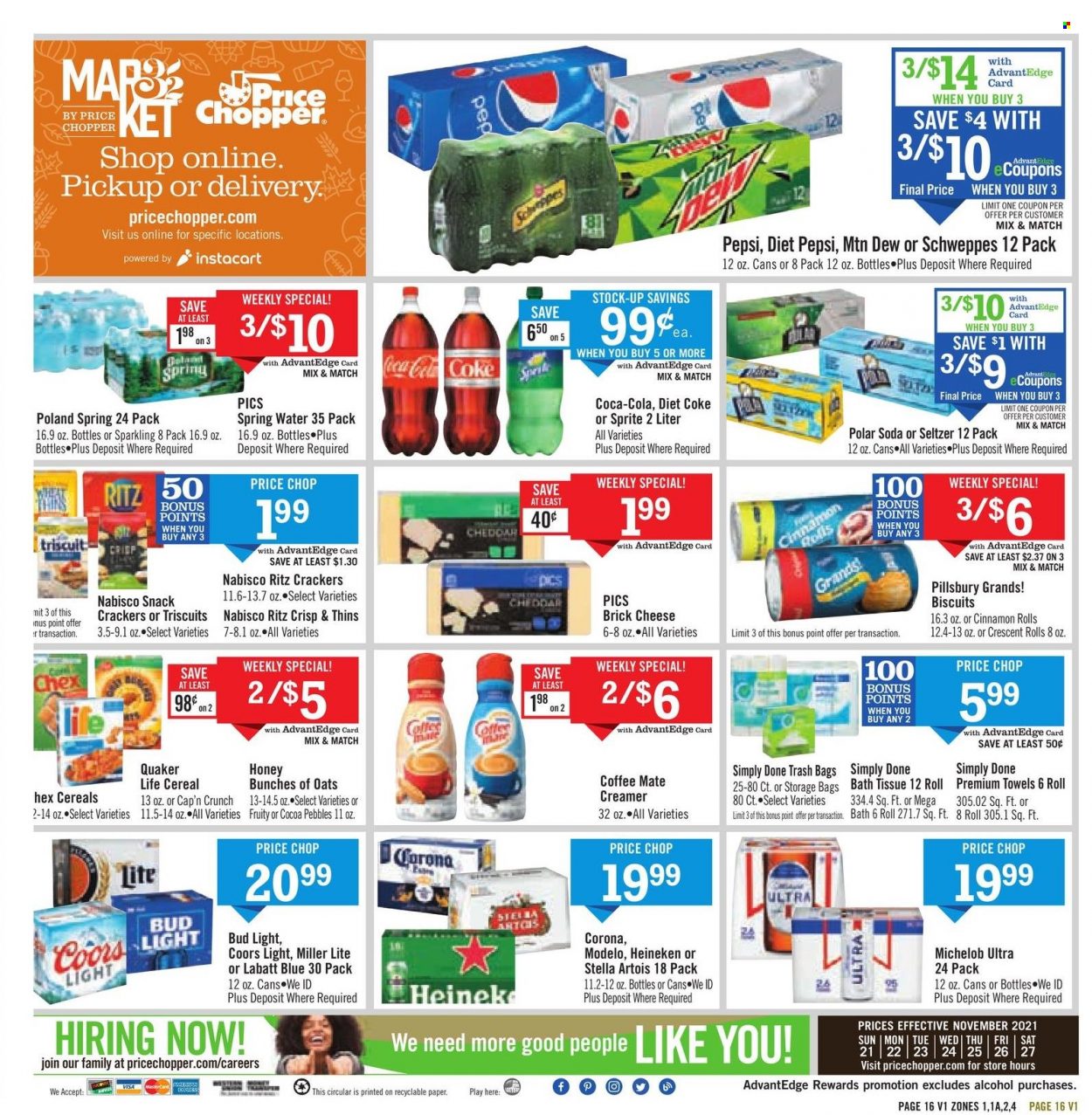 Price Chopper ad - 11/21/2021 - 11/27/2021. Page 16