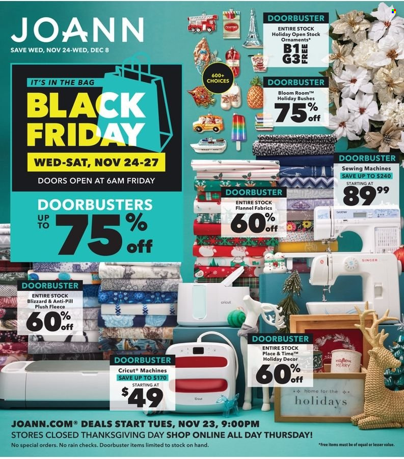 thumbnail - JOANN Flyer - 11/24/2021 - 12/08/2021 - Sales products - Blizzard. Page 1.