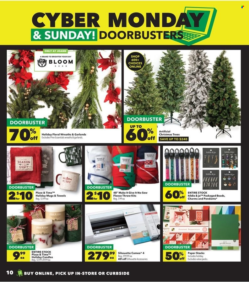 thumbnail - JOANN Flyer - 11/24/2021 - 12/08/2021 - Sales products - paper, candle, christmas tree, pendant. Page 10.
