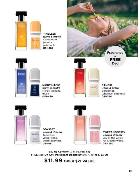 thumbnail - Avon Flyer - 11/23/2021 - 12/06/2021 - Sales products - anti-perspirant, cologne, roll-on, deodorant. Page 23.