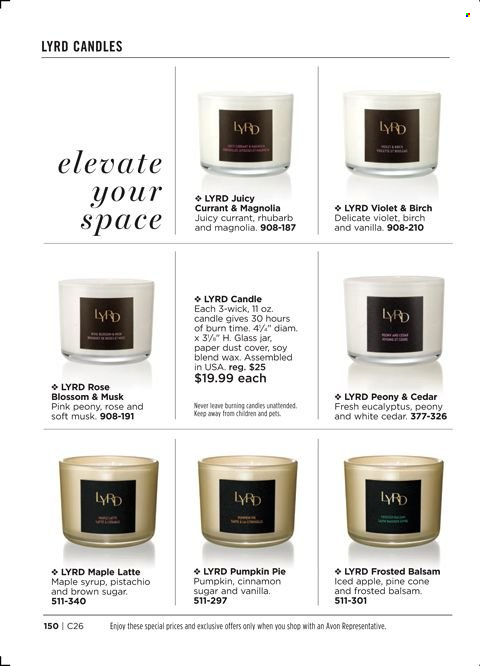 thumbnail - Avon Flyer - 11/23/2021 - 12/06/2021 - Sales products - Avon, paper, candle. Page 150.