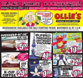 Ollie's Bargain Outlet Flyer - 11/23/2021 - 11/26/2021.