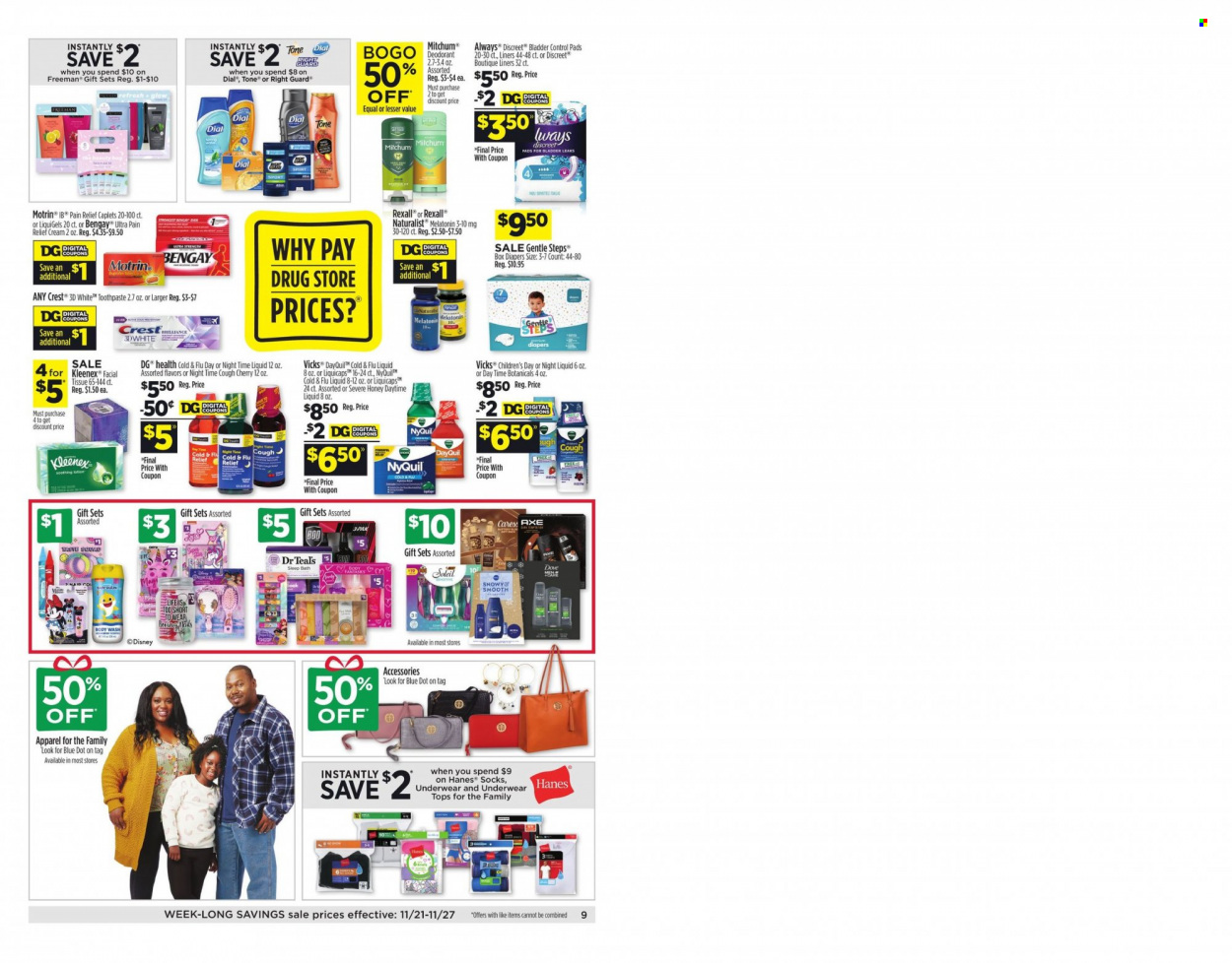 Dollar General ad - 11/21/2021 - 11/24/2021. Page 9