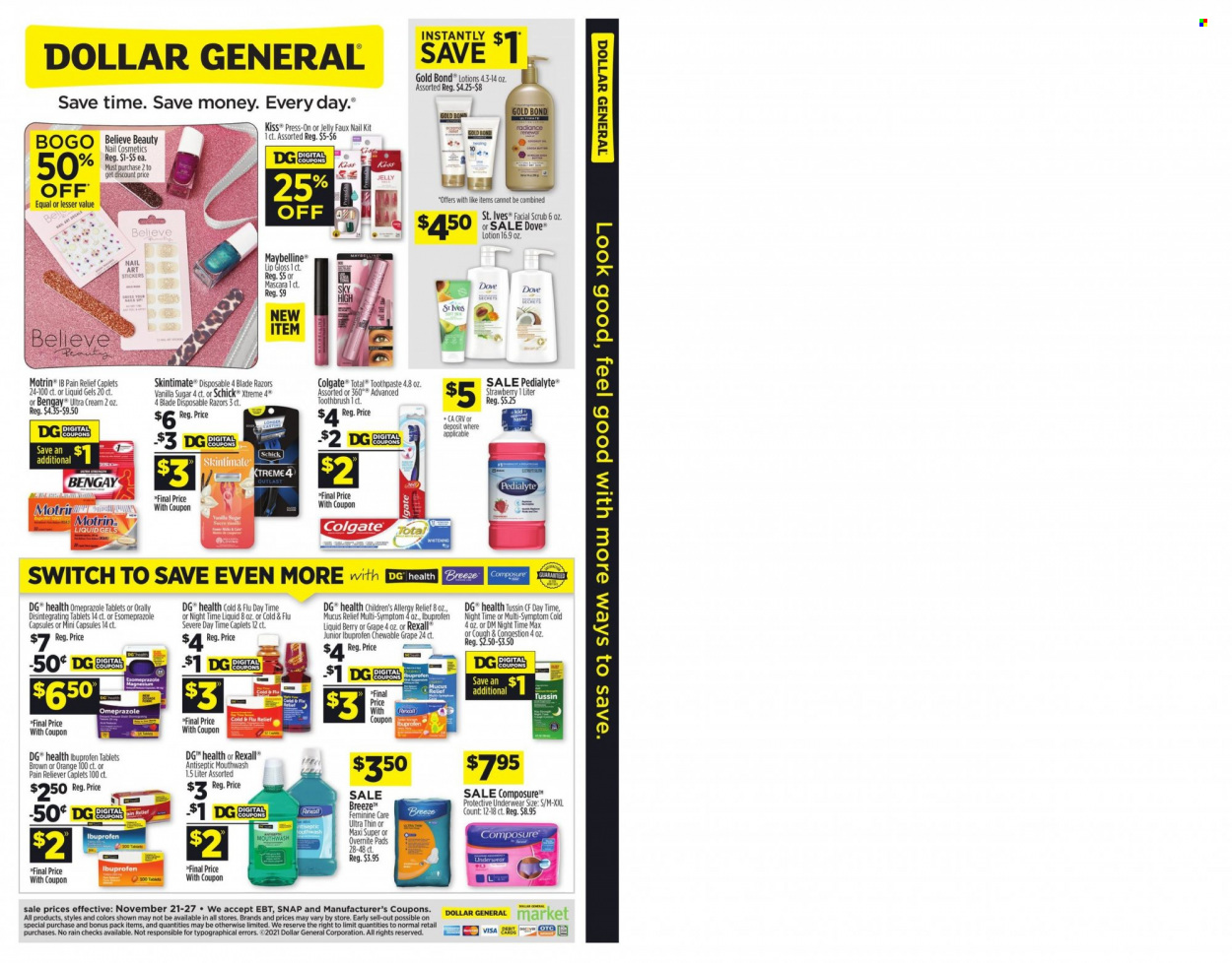 Dollar General ad - 11/21/2021 - 11/24/2021. Page 10
