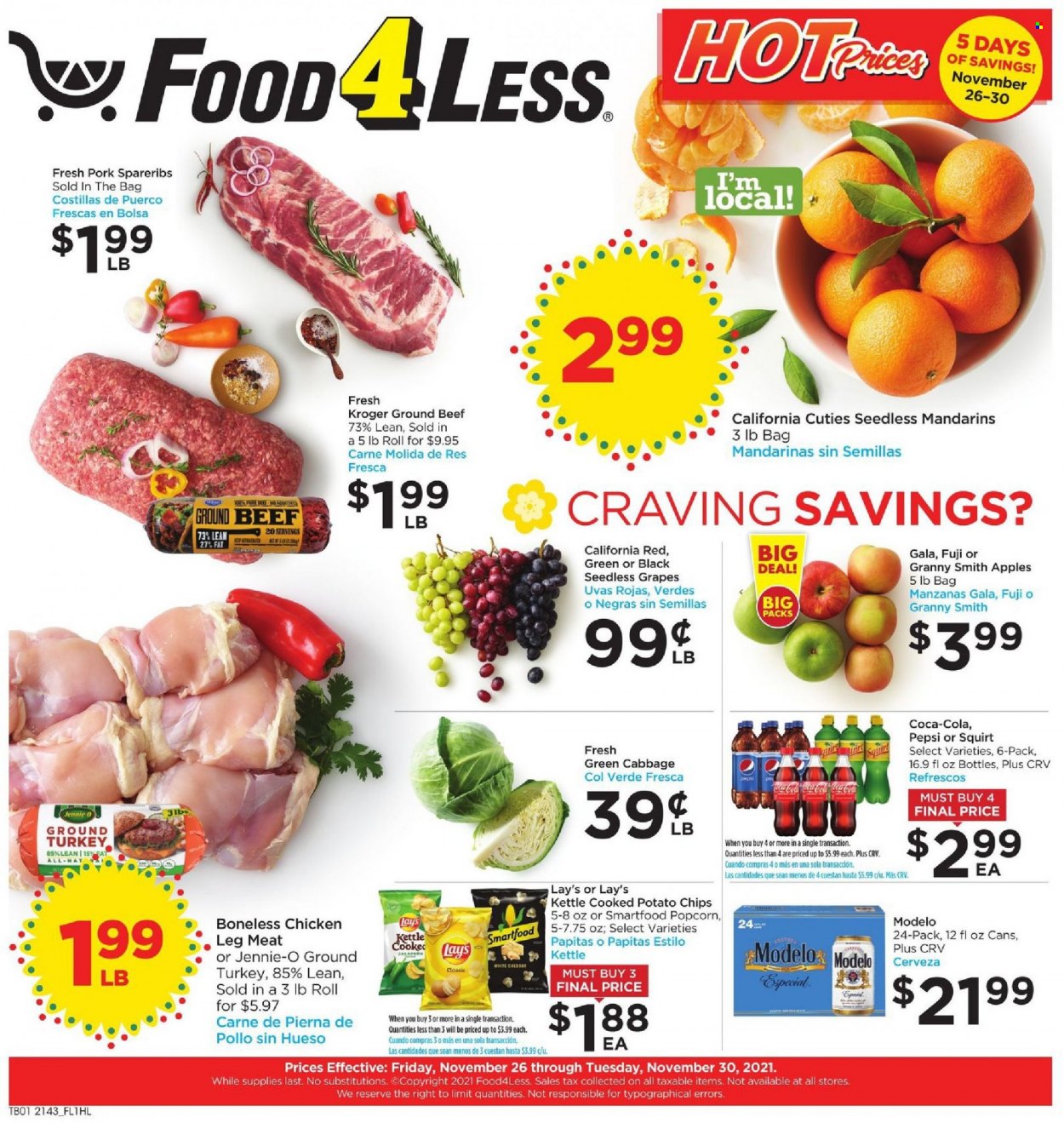 Food 4 Less ad - 11/26/2021 - 11/30/2021. Page 1