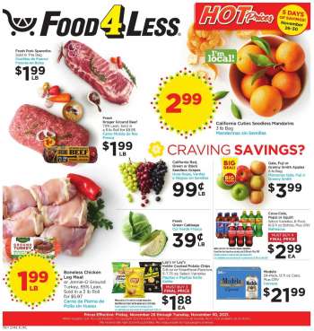 Food 4 Less Flyer - 11/26/2021 - 11/30/2021.