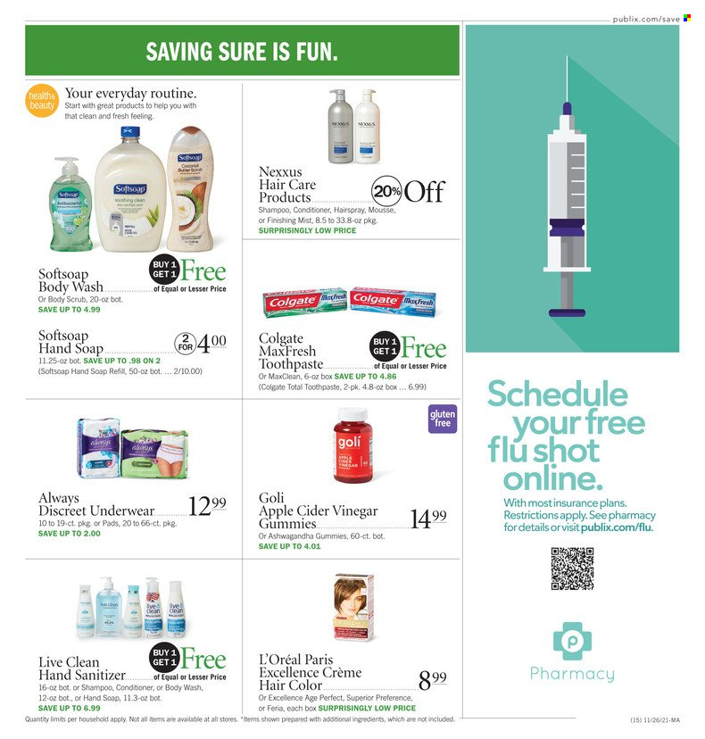 Publix ad - 11/26/2021 - 12/01/2021. Page 15