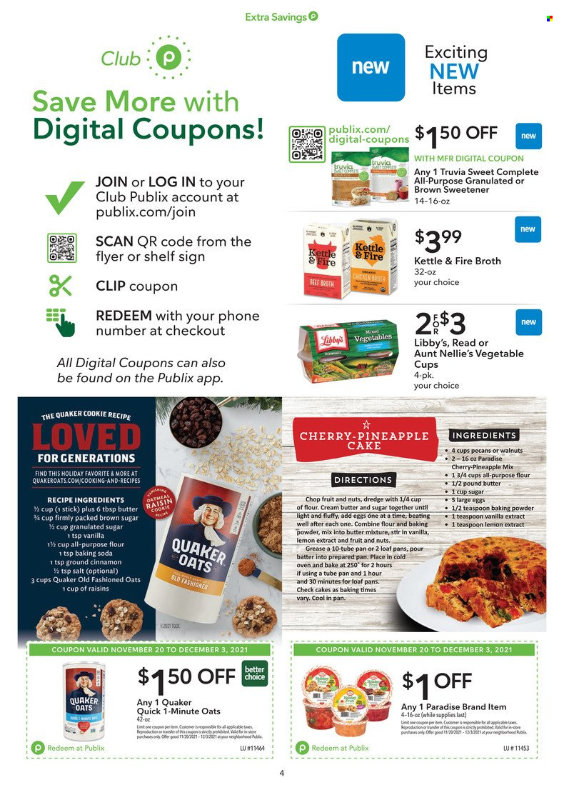 Publix ad - 11/20/2021 - 12/03/2021. Page 4
