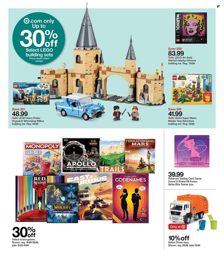 thumbnail - Target Flyer - 11/28/2021 - 12/04/2021 - Sales products - Mars, Harry Potter, Pokémon, Hogwarts, building set, LEGO, LEGO Harry Potter, Monopoly, toys, board game, LEGO Super Mario, LEGO Art. Page 7.