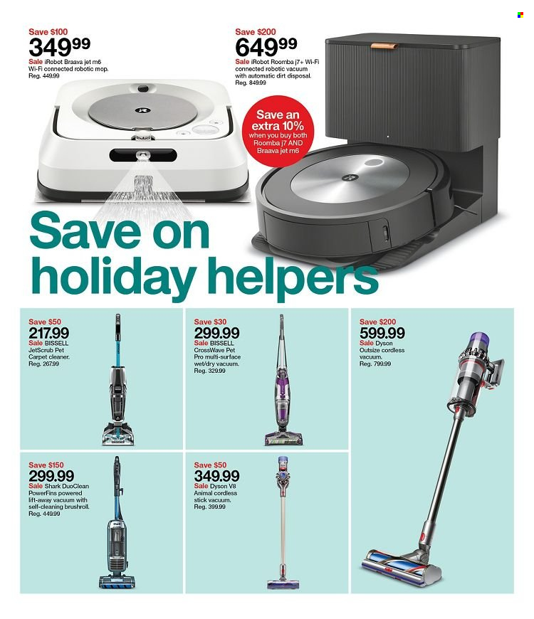 thumbnail - Target Flyer - 11/28/2021 - 12/04/2021 - Sales products - cleaner, Jet, Dyson, Bissell, Roomba, iRobot. Page 13.