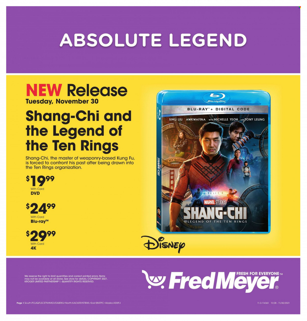 Fred Meyer ad - 11/30/2021 - 11/30/2021. Page 1
