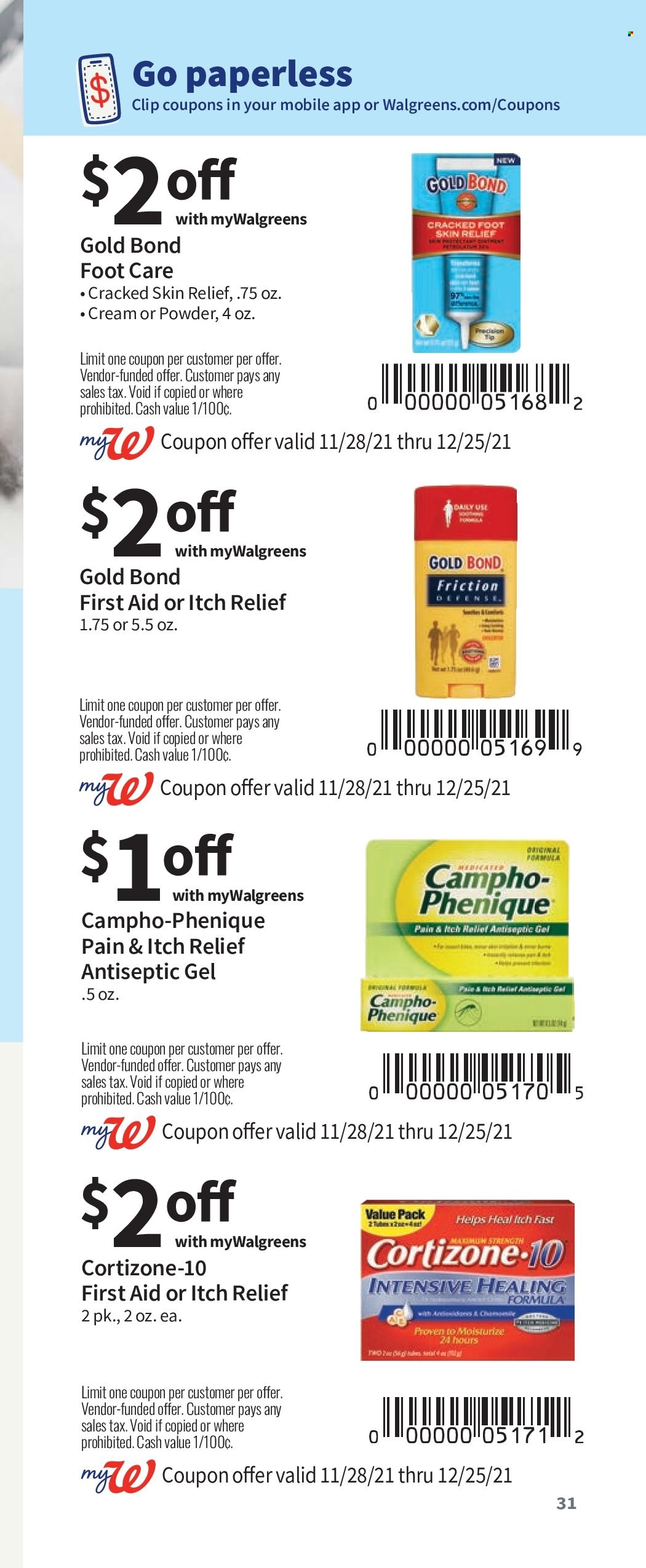 Walgreens ad - 11/28/2021 - 12/25/2021. Page 31