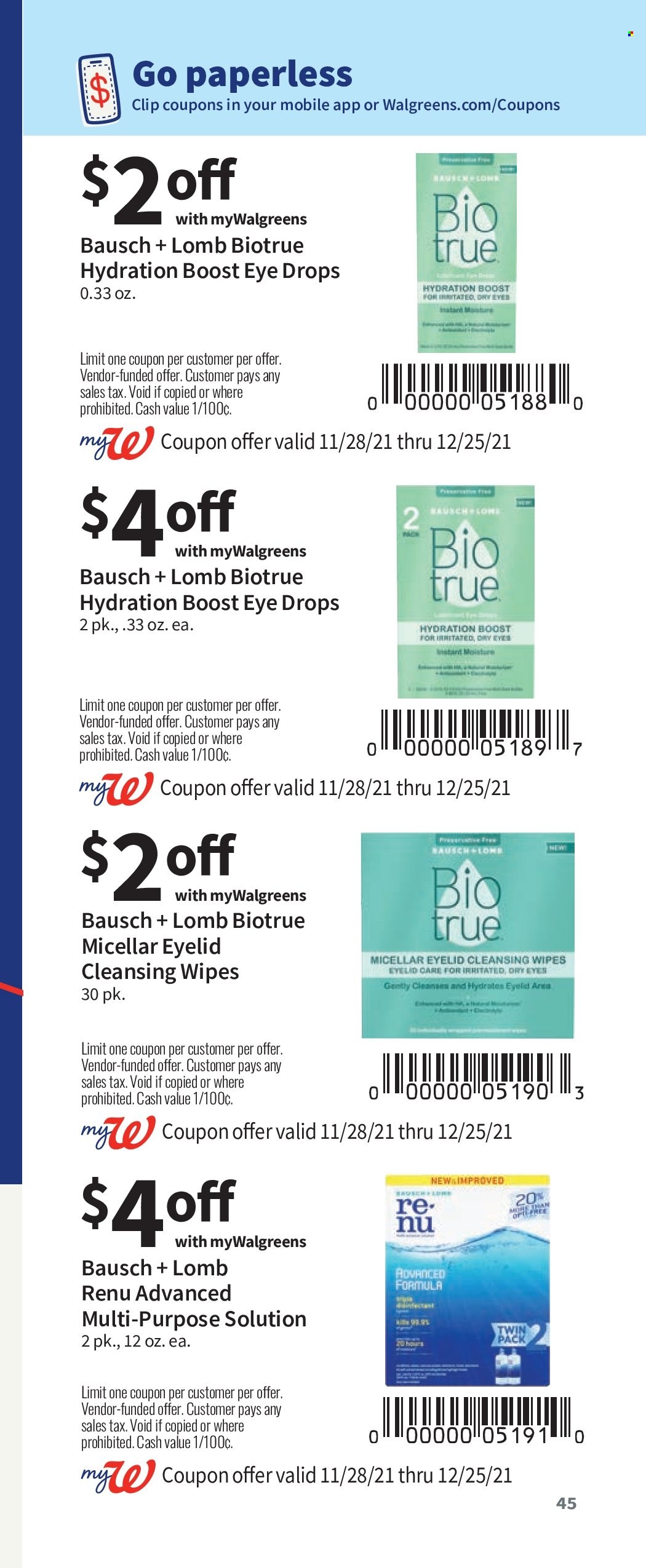 Walgreens ad - 11/28/2021 - 12/25/2021. Page 45