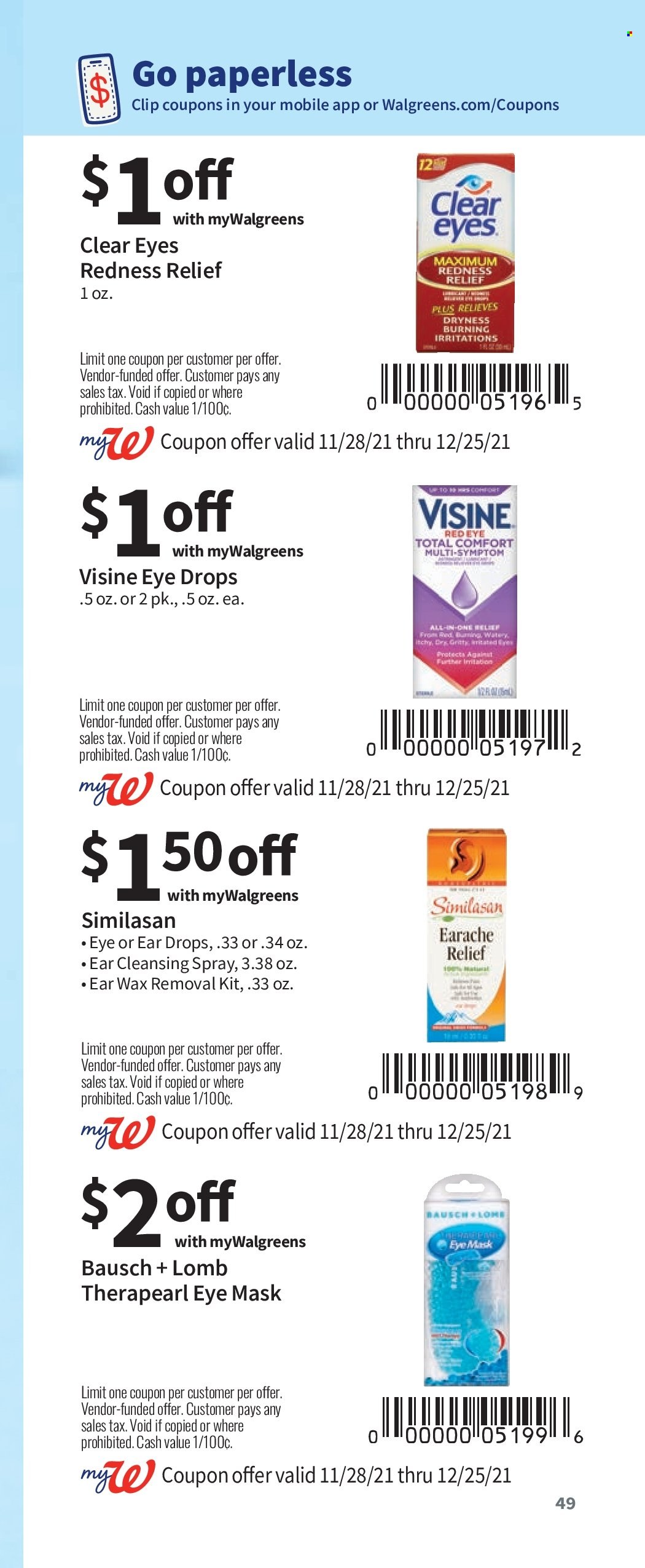 Walgreens ad - 11/28/2021 - 12/25/2021. Page 49