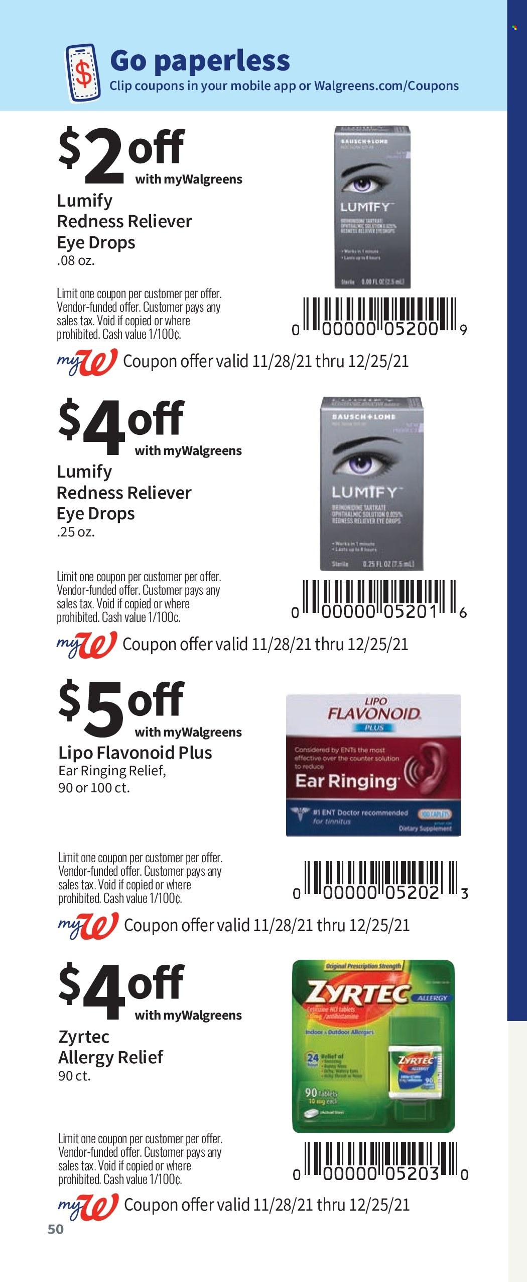 Walgreens ad - 11/28/2021 - 12/25/2021. Page 50