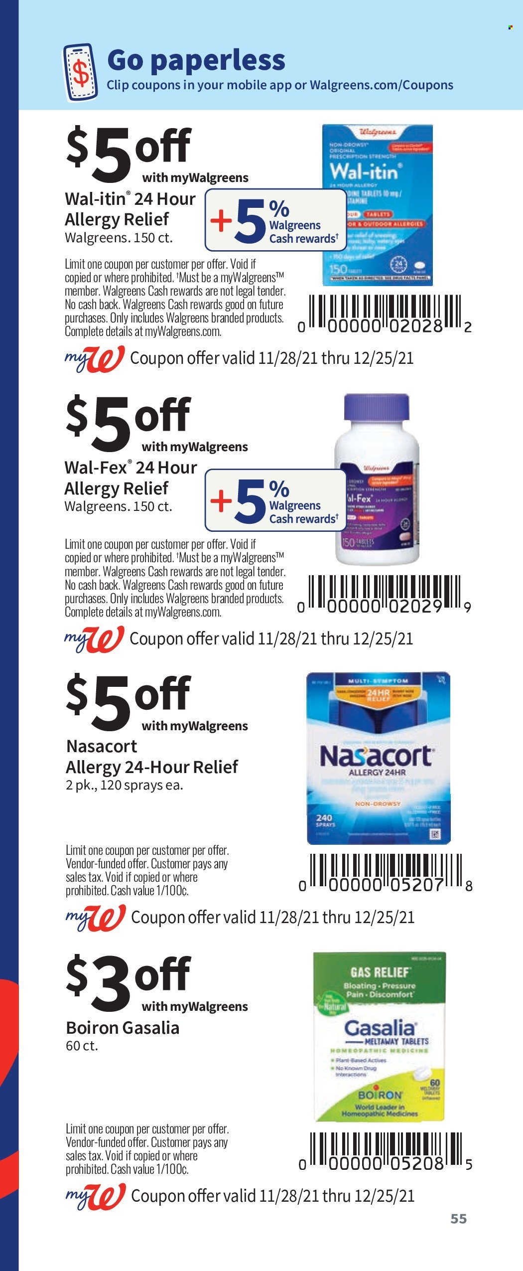 Walgreens ad - 11/28/2021 - 12/25/2021. Page 55