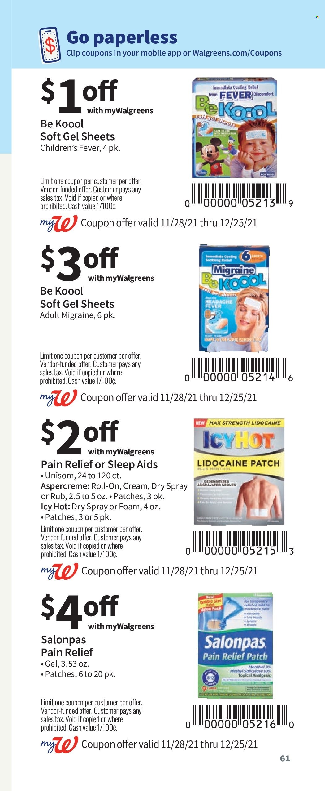 Walgreens ad - 11/28/2021 - 12/25/2021. Page 61